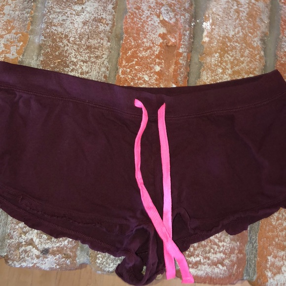 PINK Victoria's Secret Pants - PINK Sleep Shorts Burgundy
